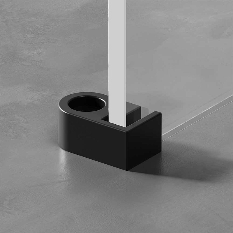 Душевая перегородка 80x195 AM.PM X-Joy W94UWI-80-F1-BTE прозрачное стекло, профиль черный