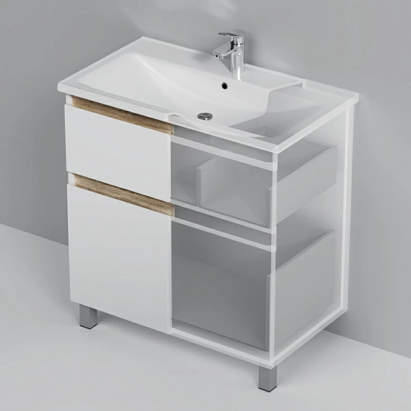 Тумба под раковину 80 AM.PM X-Joy M85AFSX0802WG напольная белый глянец