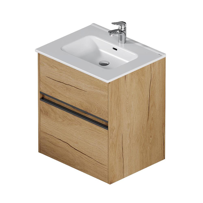 Тумба под раковину 60 AM.PM Sense M7BFUX0602OF подвесная/напольная на ножках, светлое дерево