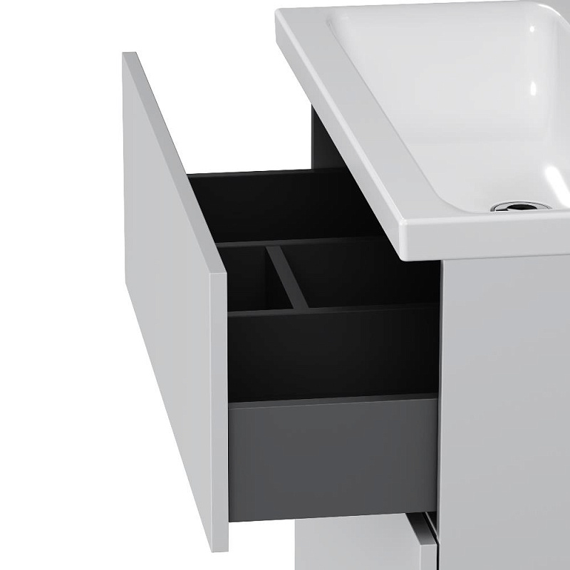 Тумба под раковину 80 AM.PM Gem M90FSX0802WG напольная белый глянец