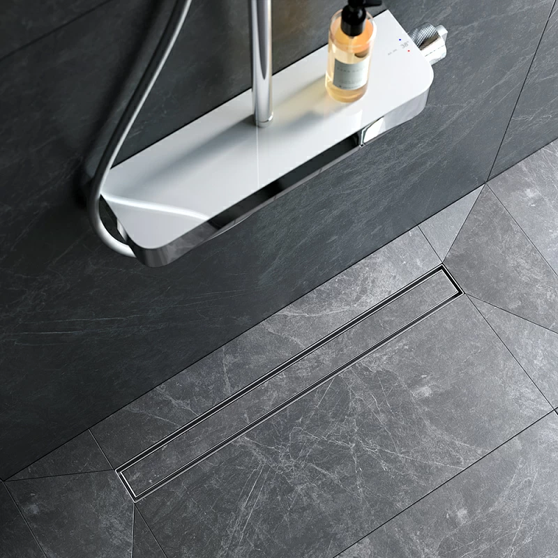 Душевой трап (лоток) 70 AM.PM MasterFlow W01SC-U11-070-04SB комбинированный затвор со стальной матовой решеткой под плитку