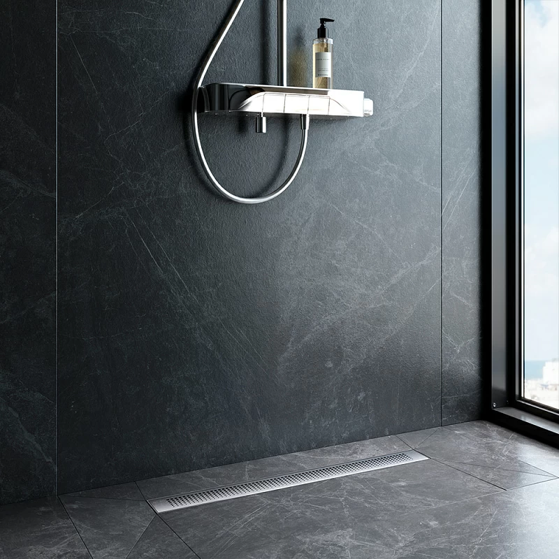 Душевой трап (лоток) 70 AM.PM PrimeFlow W02SC-P11-070-01SB комбинированный затвор со стальной матовой решеткой