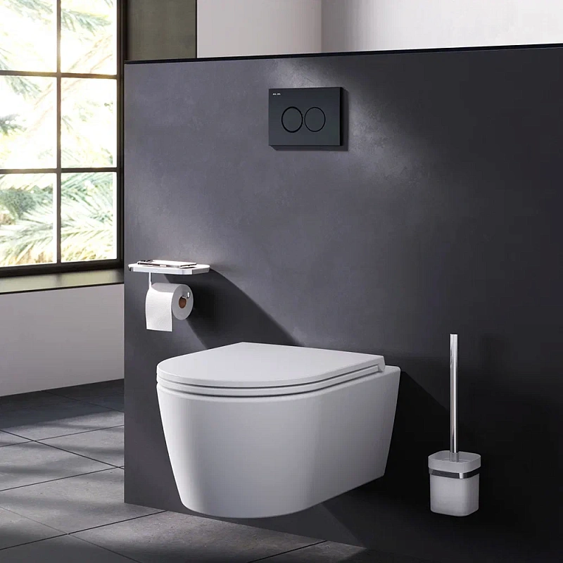 Клавиша смыва для инсталляции AM.PM ProC L I070138 механическая черная матовая