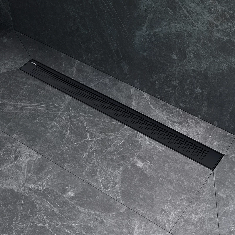 Душевой трап (лоток) 80 AM.PM PrimeFlow W02SC-P11-080-01BM комбинированный затвор с черной матовой решеткой