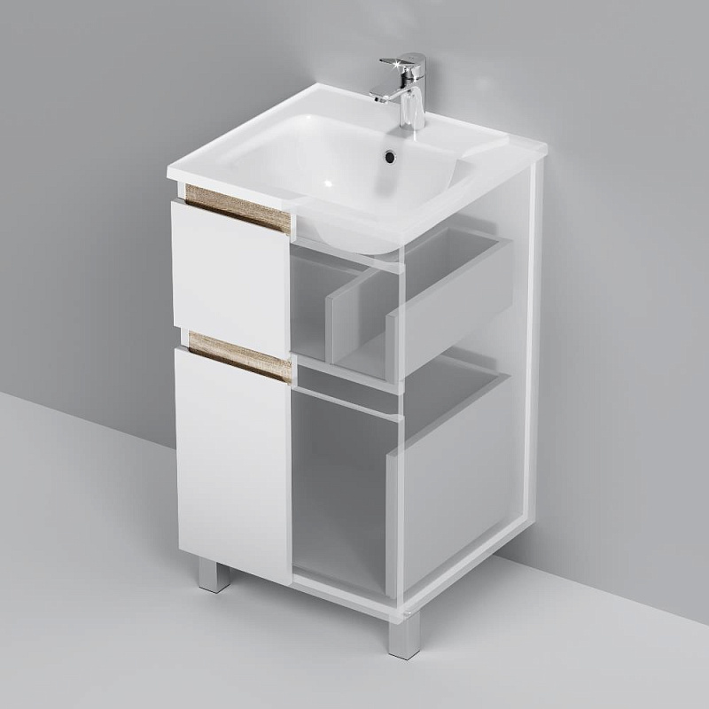 Тумба под раковину 50 AM.PM X-Joy M85AFSX0502WG напольная белый глянец