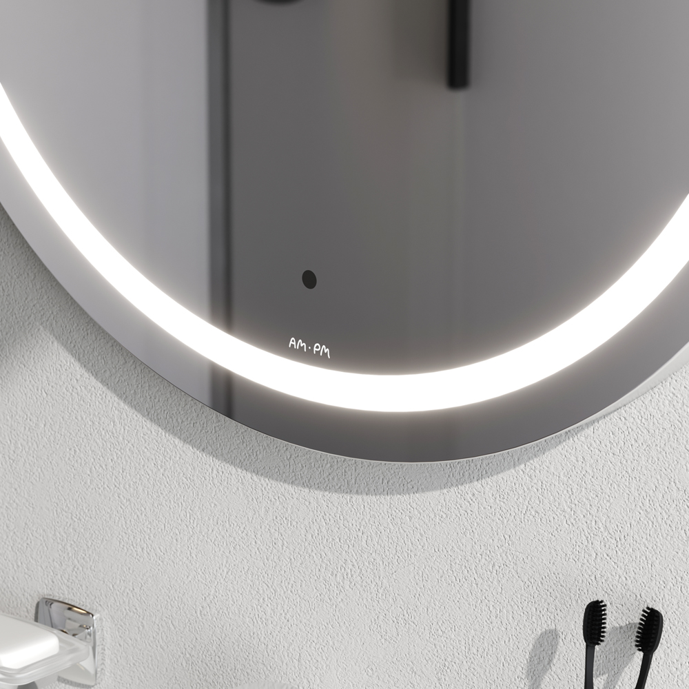 Универсальное зеркало с контурной LED-подсветкой, ИК- сенсором, круглое, 70 см X-Joy M85AMOX0701WG, Серебристый