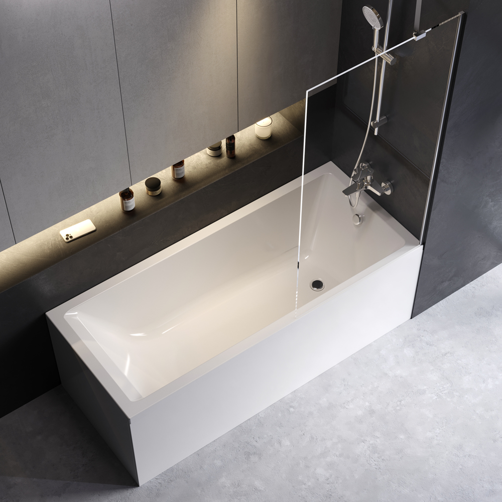 Ванна акриловая 175х75 см Gem W93A-175-075W-A, Белый
