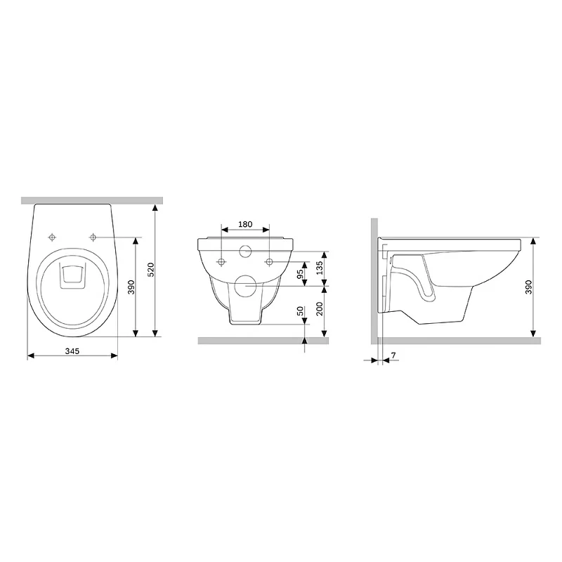 Унитаз подвесной Damixa Jupiter DX77C1738SC с сиденьем микролифт, белый