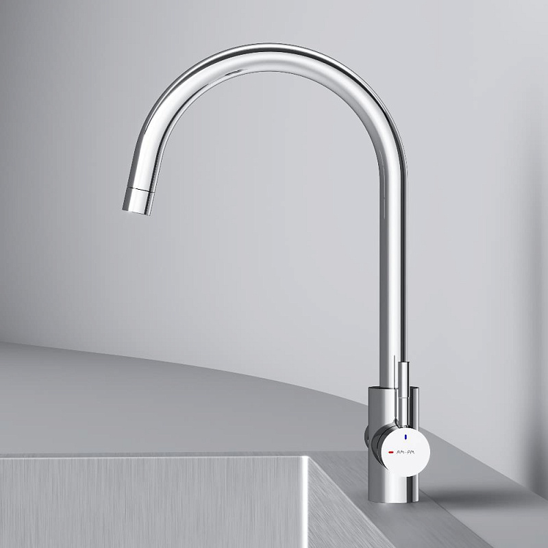 Смеситель для кухни AM.PM X-Joy S F85B07700 высокий, с каналом питьевой воды, хром