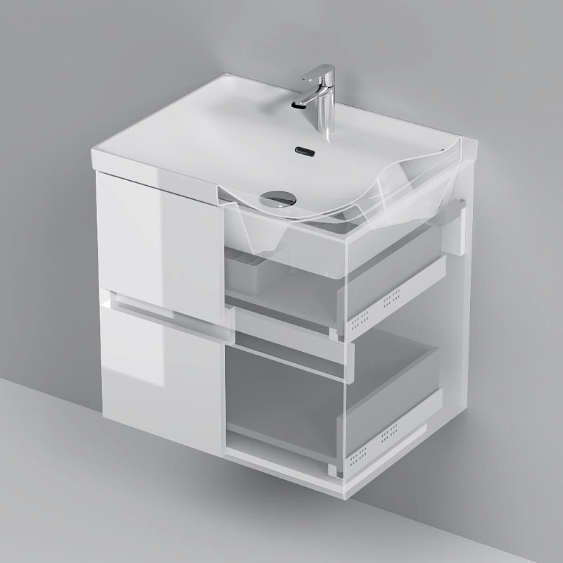 Тумба под раковину 60 AM.PM Above M9XFHX0602WG подвесная белая глянцевая