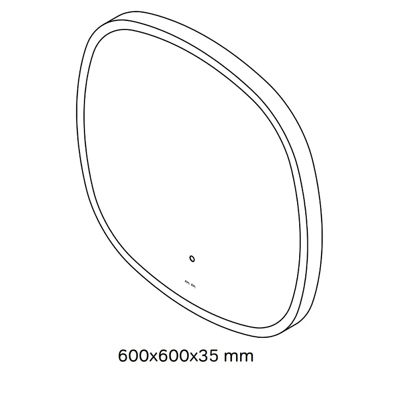 Зеркало с подсветкой в ванную закругленное 60 AM.PM Func M8FMOX0601WGS сенсорное