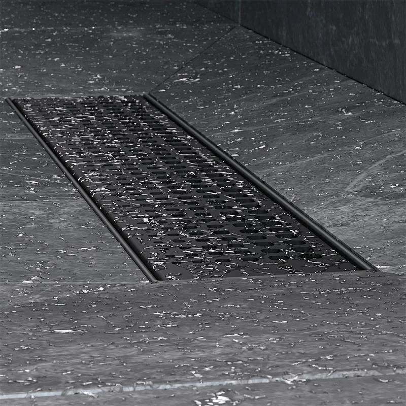 Душевой трап (лоток) 40 AM.PM MasterFlow W01SC-P11-040-01BM комбинированный затвор с черной матовой решеткой