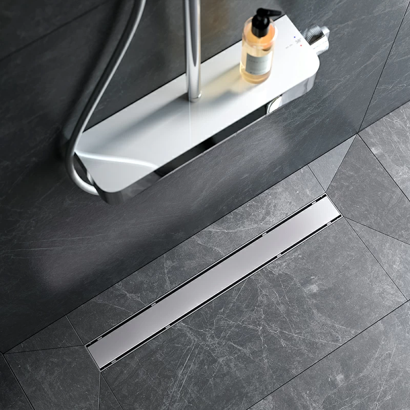 Душевой трап (лоток) 70 AM.PM PrimeFlow W02SC-U11-070-04SB комбинированный затвор со стальной матовой решеткой под плитку