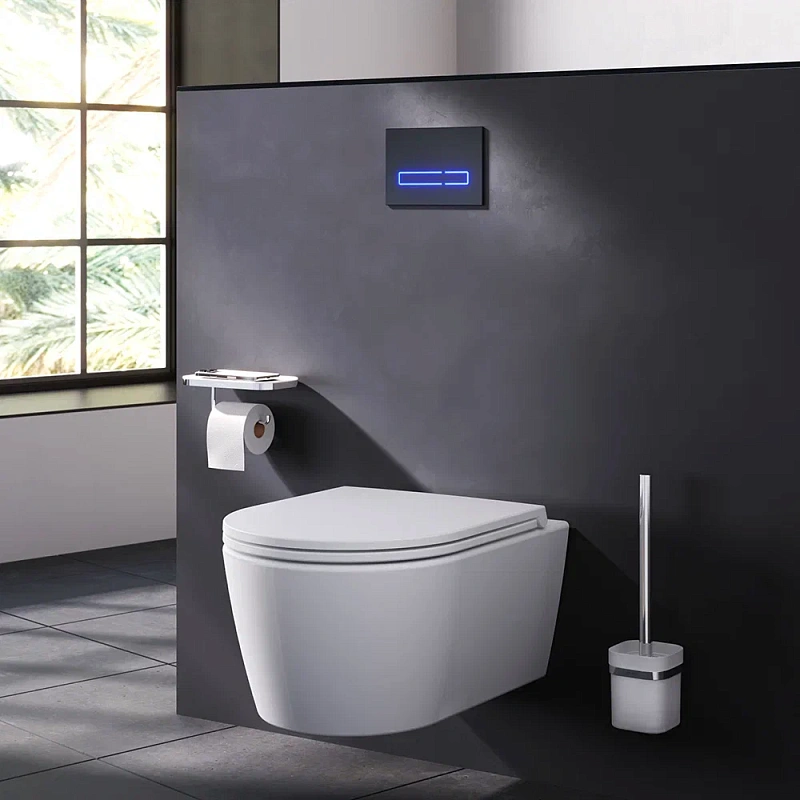 Инсталляция для подвесного унитаза AM.PM Pro I012704.50A38 с сенс. клавишей черный глянец