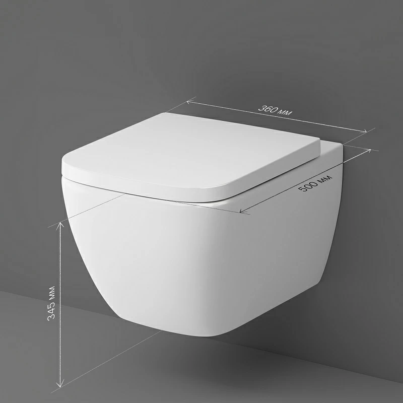 Унитаз подвесной AM.PM Gem C901701SC безободковый с сиденьем микролифт, белый