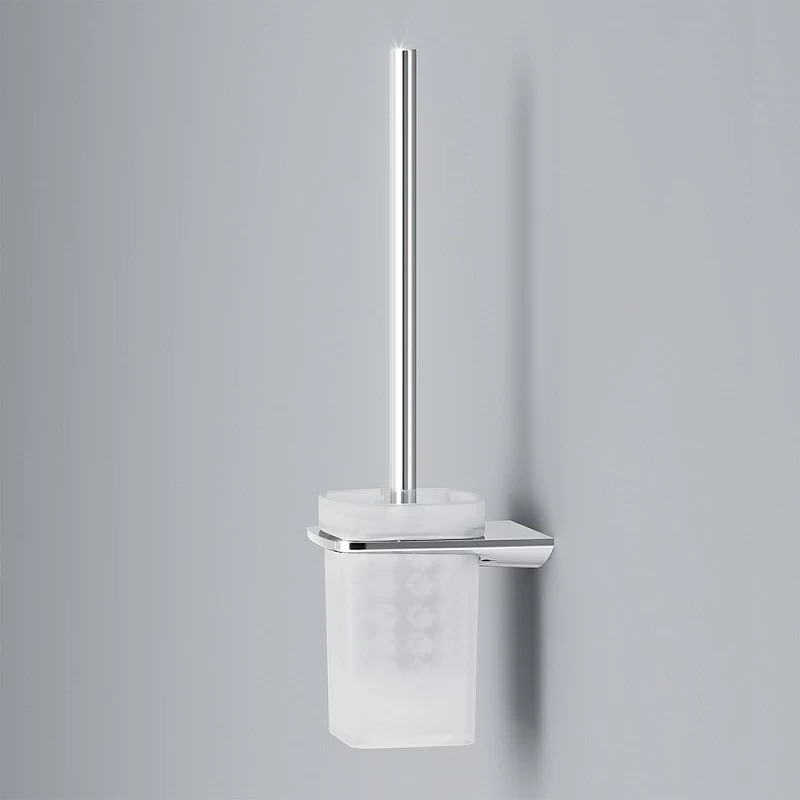 Ершик для унитаза AM.PM Inspire 2.0 A50A33400 со стеклянной настенной подставкой, хром