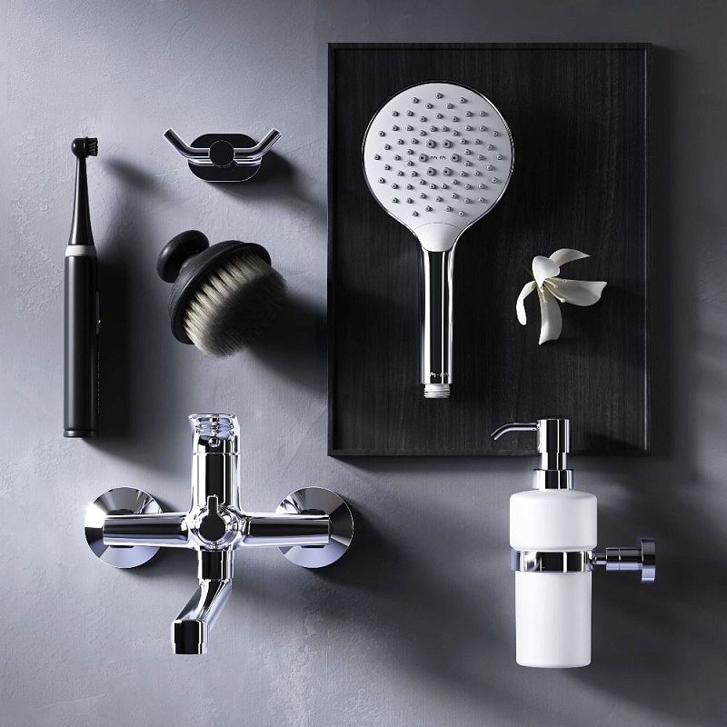 Смеситель для ванны и душа AM.PM Force F9F90200 длинный излив, хром