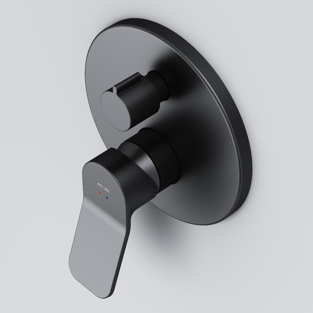 Смеситель монтируемый в стену на 3 потребителя X-Joy F85A55022, Чёрный
