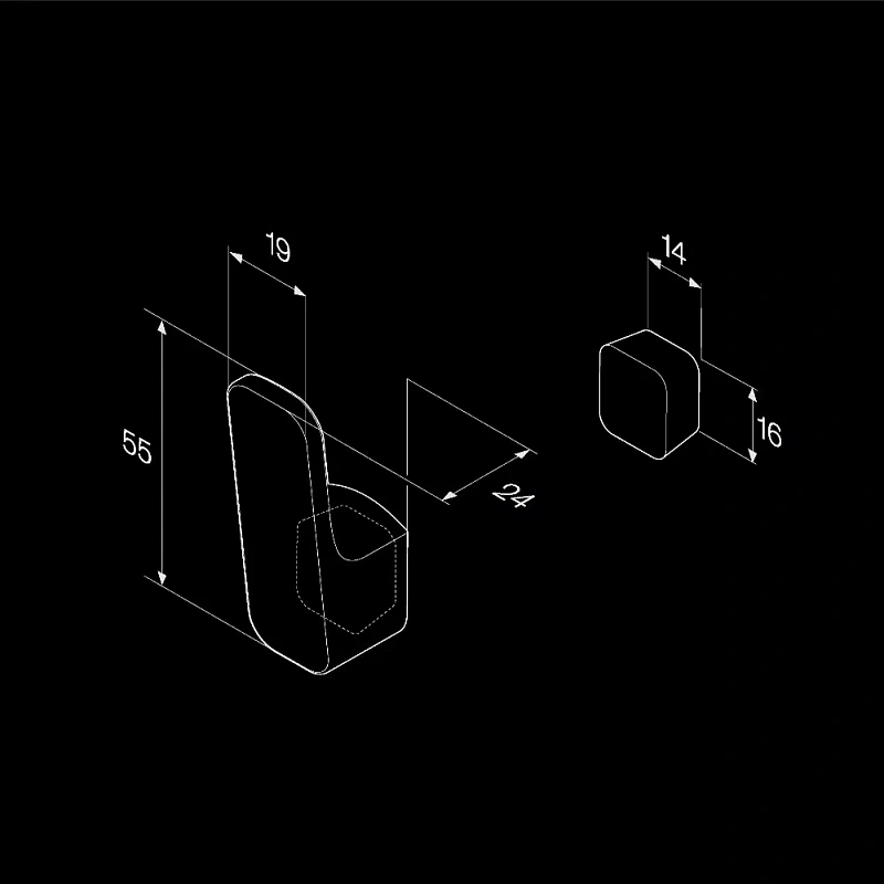 Крючок для полотенец AM.PM Func A8F35522 черный
