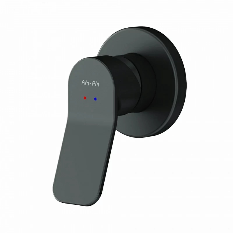 Встраиваемая душевая система AM.PM X-Joy FB85A2R002 черная: тропический верхний душ