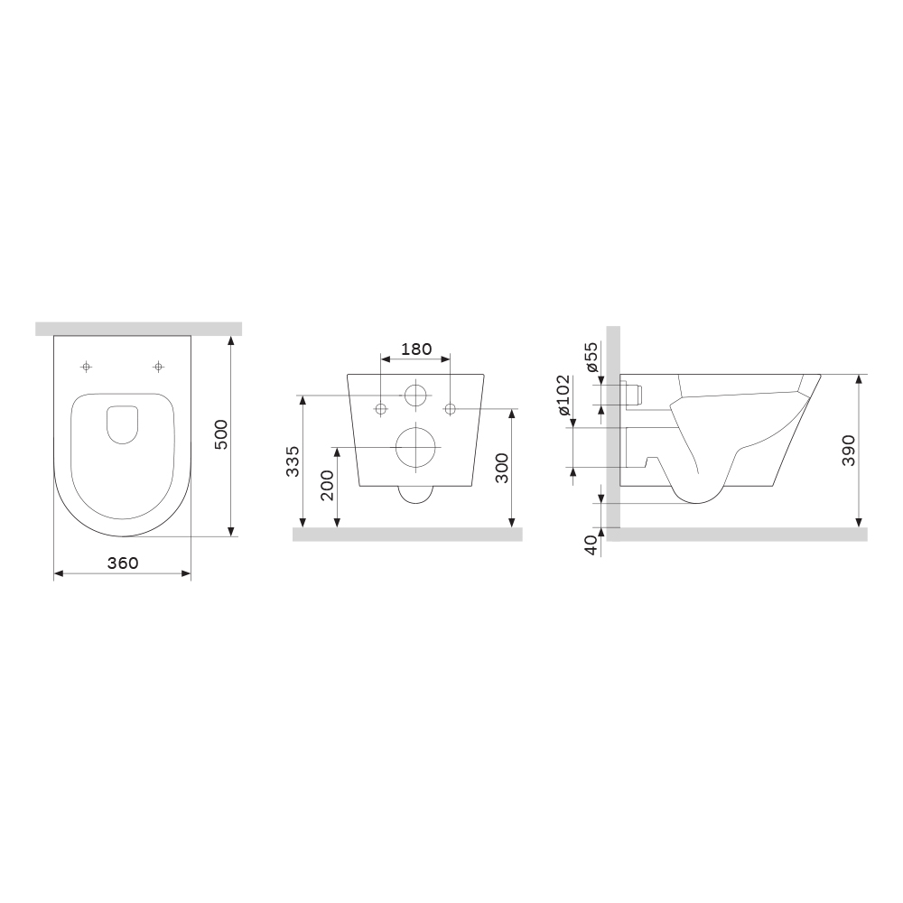 Унитаз подвесной FlashClean с сиденьем микролифт Sense C741701SC, Белый
