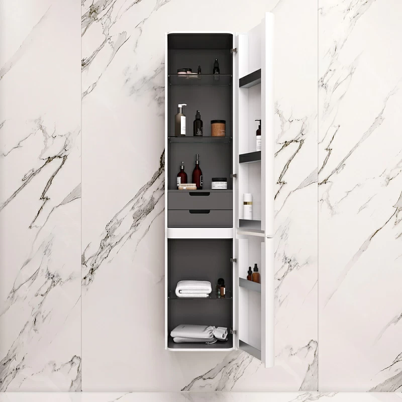 Шкаф-пенал для ванной 40 AM.PM Sensation M30CHR0406WG навесной правый белый глянец