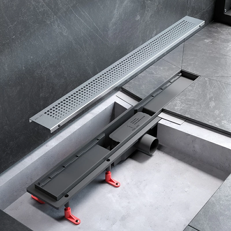 Душевой трап (лоток) 70 AM.PM PrimeFlow W02SC-P11-070-01SB комбинированный затвор со стальной матовой решеткой