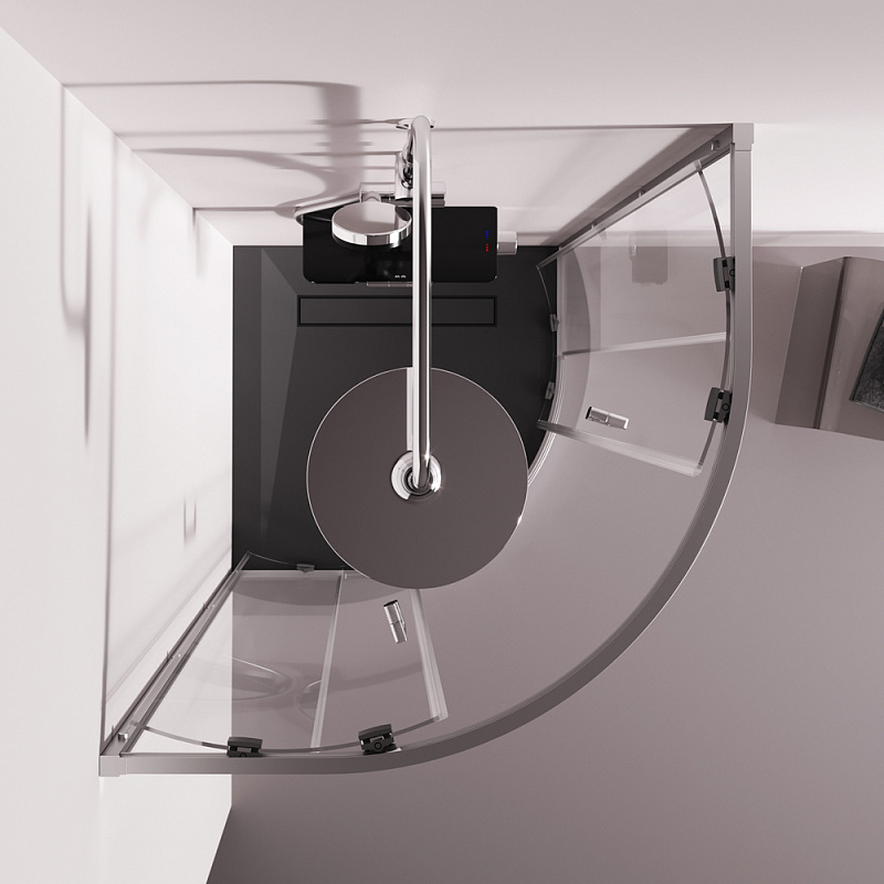 Душевое ограждение без поддона 80x80 AM.PM Above W9XG-401-8080-MT профиль серебристый