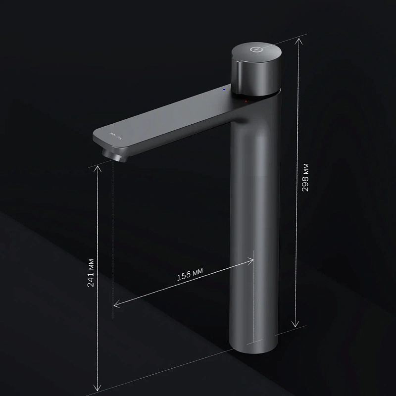 Смеситель для раковины (умывальника) AM.PM X-Joy F85A92522 высокий, черный