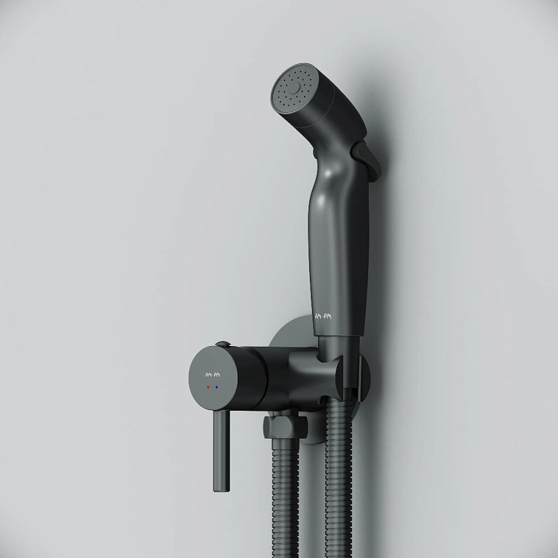 Гигиенический душ со смесителем AM.PM Above F0H9X022 черный встраиваемый