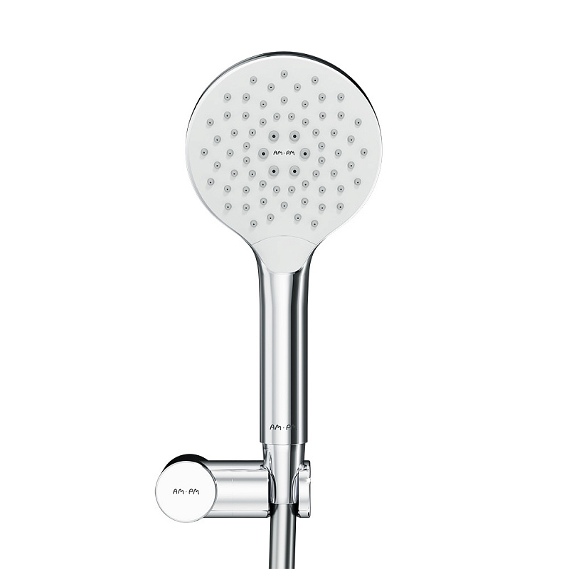Встраиваемая душевая система AM.PM X-Joy FT85A3RH30 хром: тропический верхний душ, излив с душевой лейкой, термостат