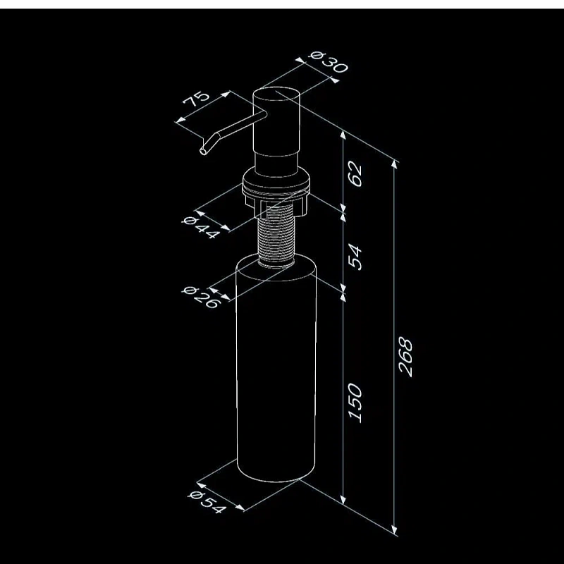 Дозатор для моющего средства AM.PM X-Joy A8437122 встраиваемый, черный