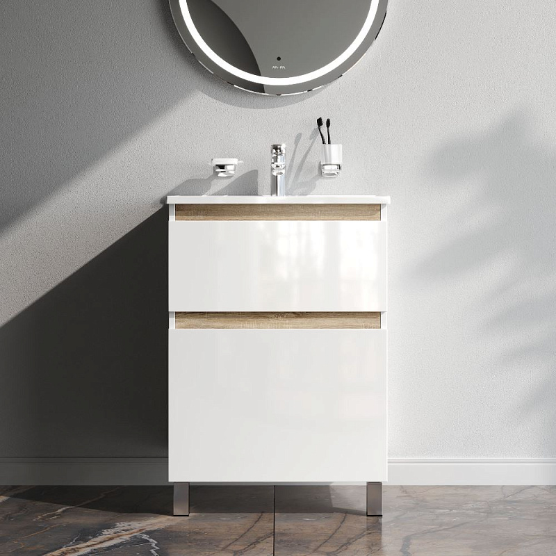 Тумба под раковину 60 AM.PM X-Joy M85AFSX06021WG напольная белый глянец