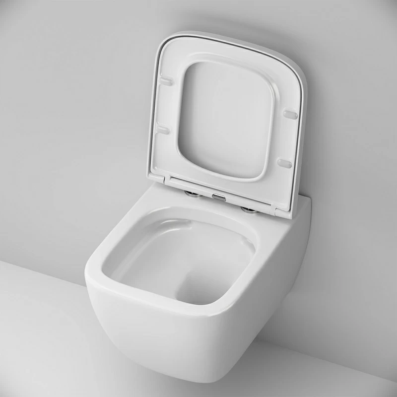 Унитаз подвесной AM.PM Gem C901701SC безободковый с сиденьем микролифт, белый