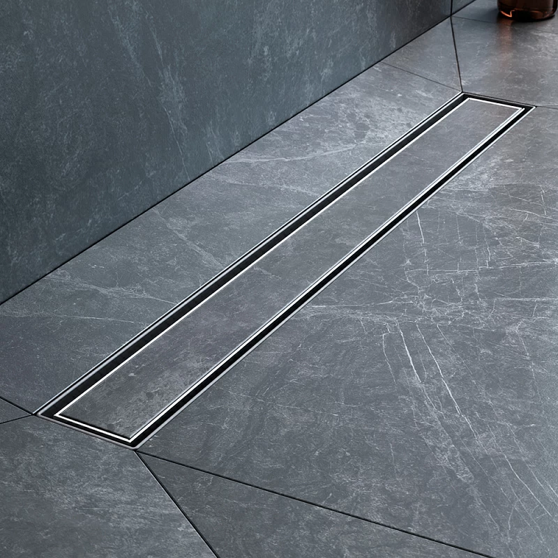 Душевой трап (лоток) 60 AM.PM MasterFlow W01SC-U11-060-04SB комбинированный затвор со стальной матовой решеткой под плитку