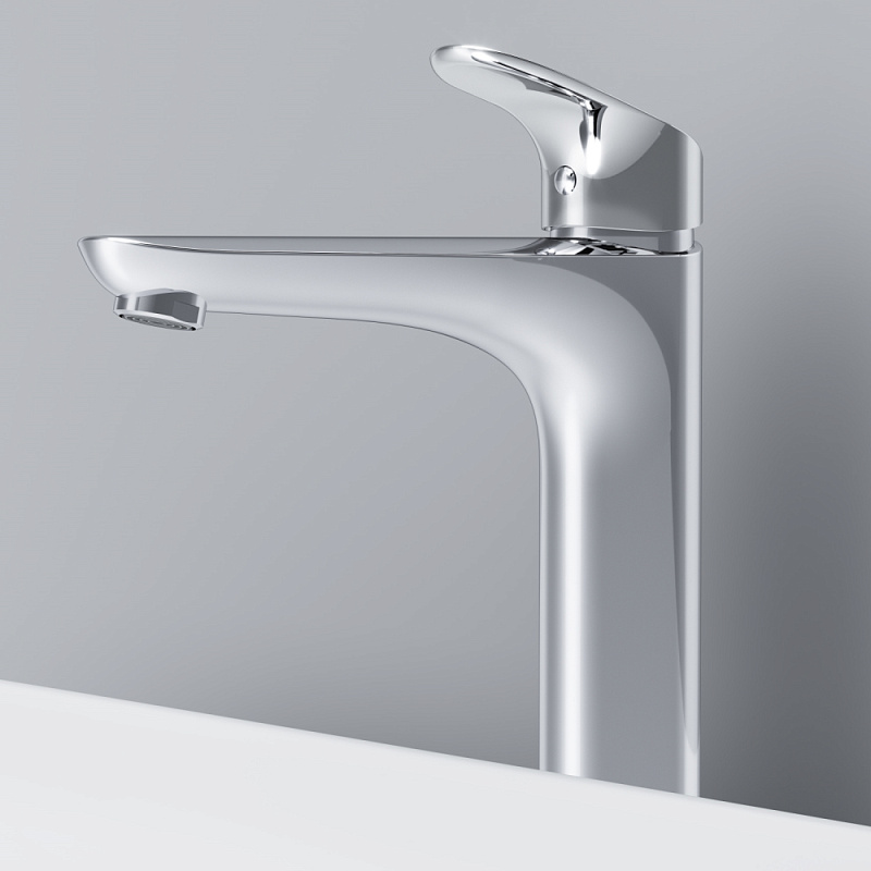 Смеситель для раковины (умывальника) AM.PM Like F8092200 высокий с донным клапаном, хром