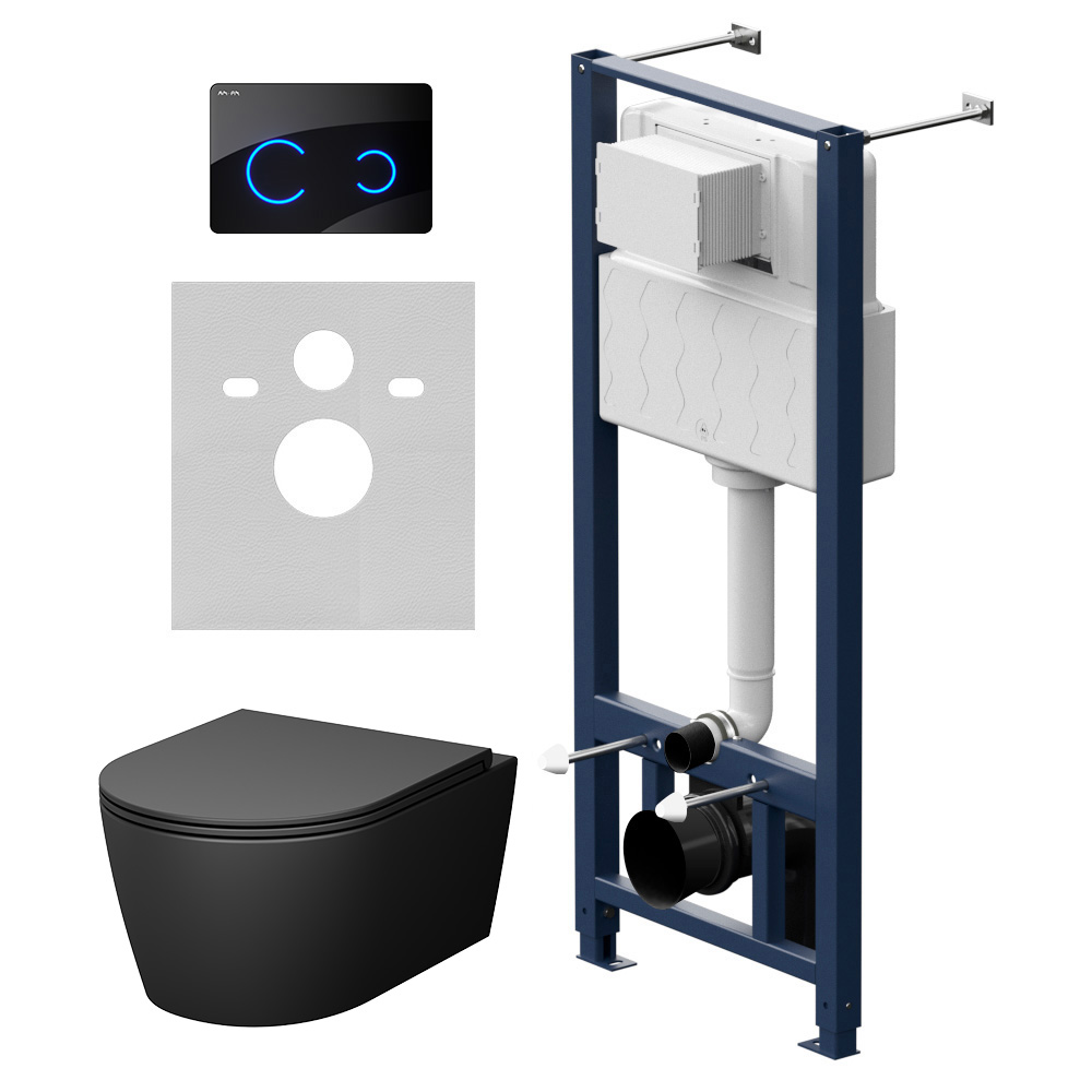 Инсталляция с подвесным унитазом Aquaspin и клавишей Touchless Func IS450B38.8F1900MB