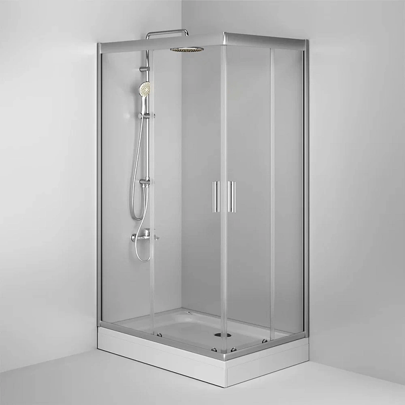 Душевое ограждение без поддона 120х80 AM.PM Gem W90G-404-120280-MT профиль серебристый