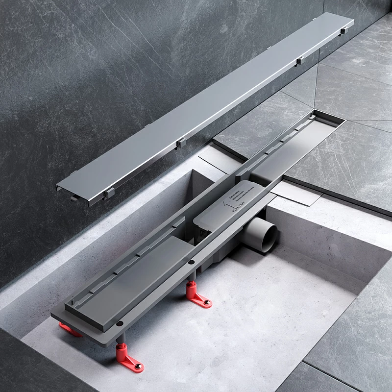 Душевой трап (лоток) 70 AM.PM PrimeFlow W02SC-U11-070-04SB комбинированный затвор со стальной матовой решеткой под плитку