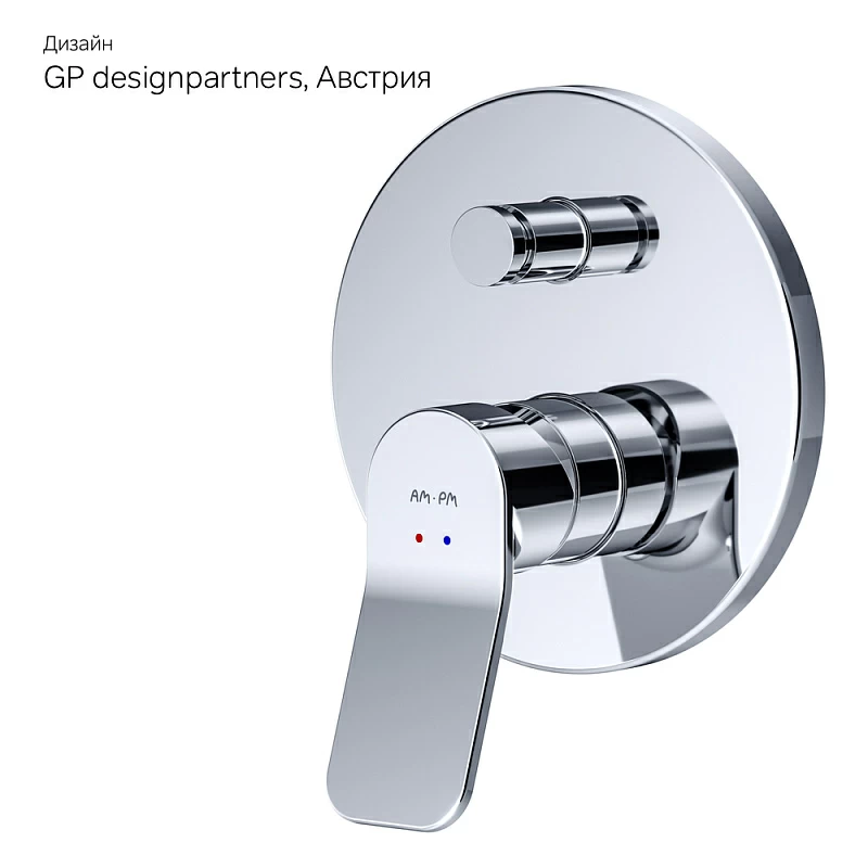 Смеситель для ванны и душа AM.PM X-Joy F85A45000 хром встраиваемый