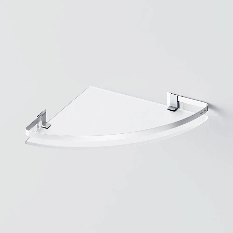 Полка в ванную угловая AM.PM Sense L A7456100 серебристый металл, стекло