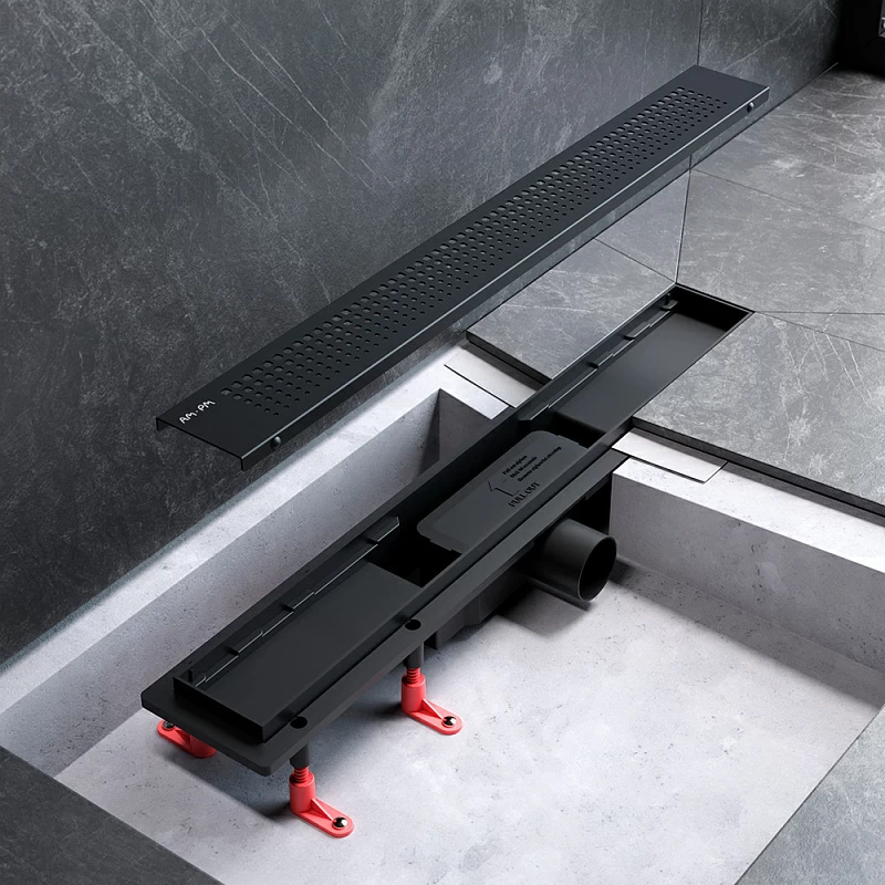 Душевой трап (лоток) 60 AM.PM PrimeFlow W02SC-P11-060-01BM комбинированный затвор с черной матовой решеткой