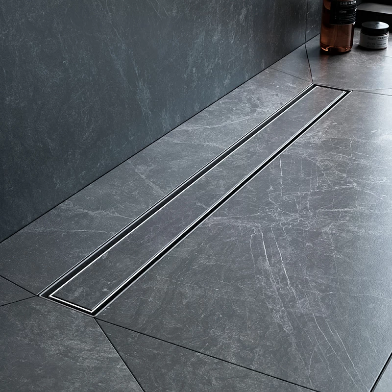 Душевой трап (лоток) 70 AM.PM MasterFlow W01SC-U11-070-04SB комбинированный затвор со стальной матовой решеткой под плитку