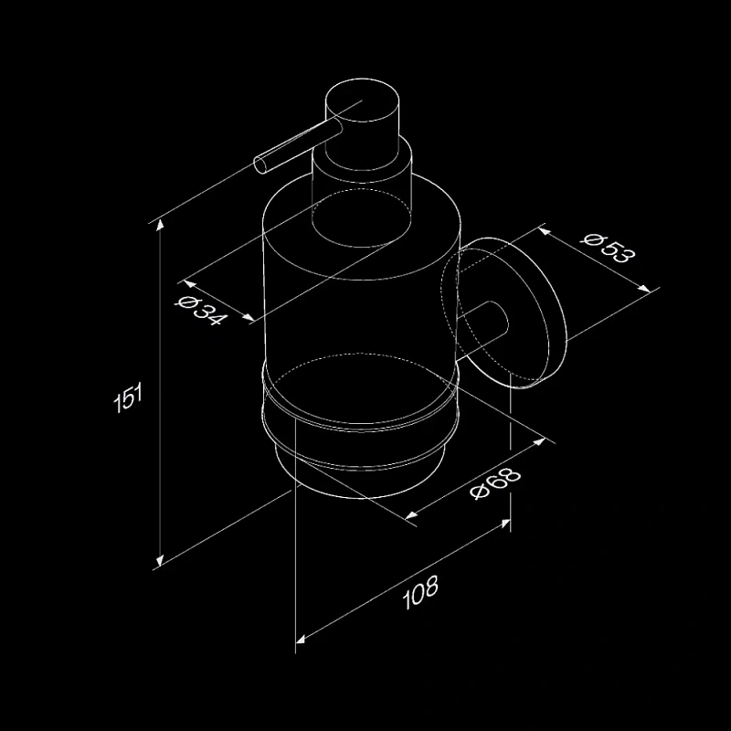 Дозатор для мыла настенный стеклянный AM.PM X-Joy A85A36900 хром