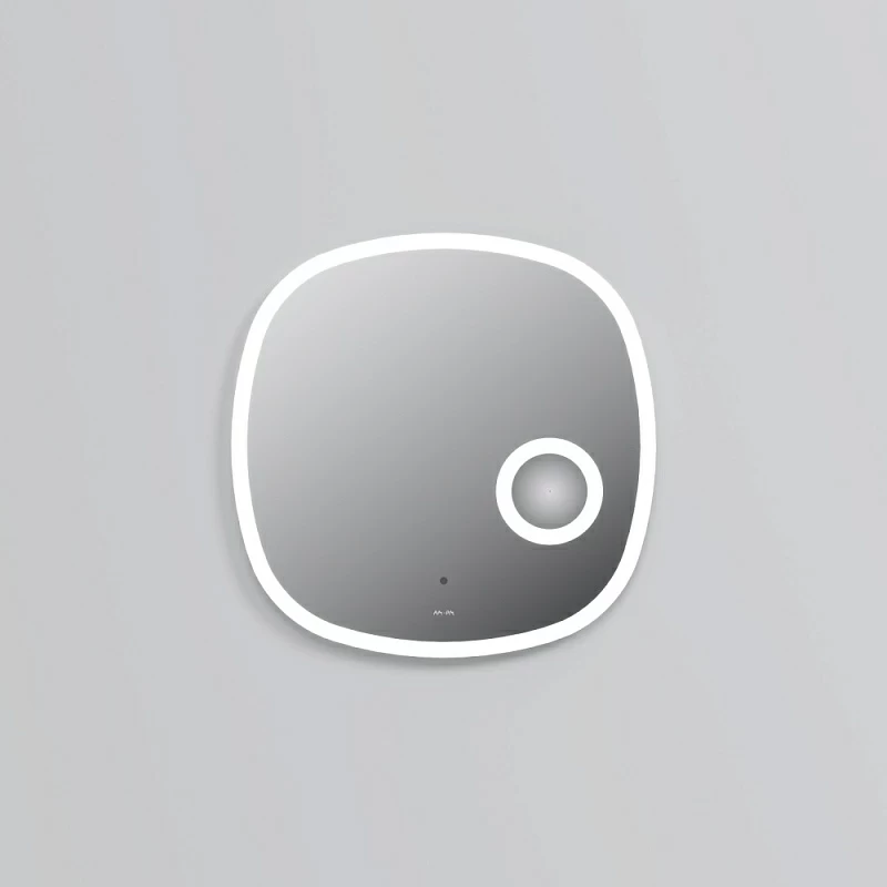 Зеркало с подсветкой в ванную закругленное 55 AM.PM Func M8FMOX0553SA с косметическим зеркалом сенсорное