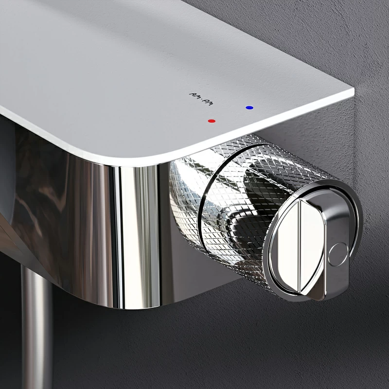 Душевая система AM.PM Func F078F700 стойка с тропическим душем, смесителем, изливом, хром