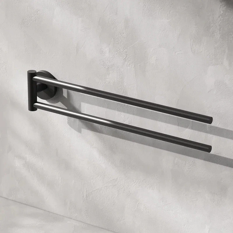 Вешалка для полотенец AM.PM X-Joy A85A32622 поворотная двойная черная