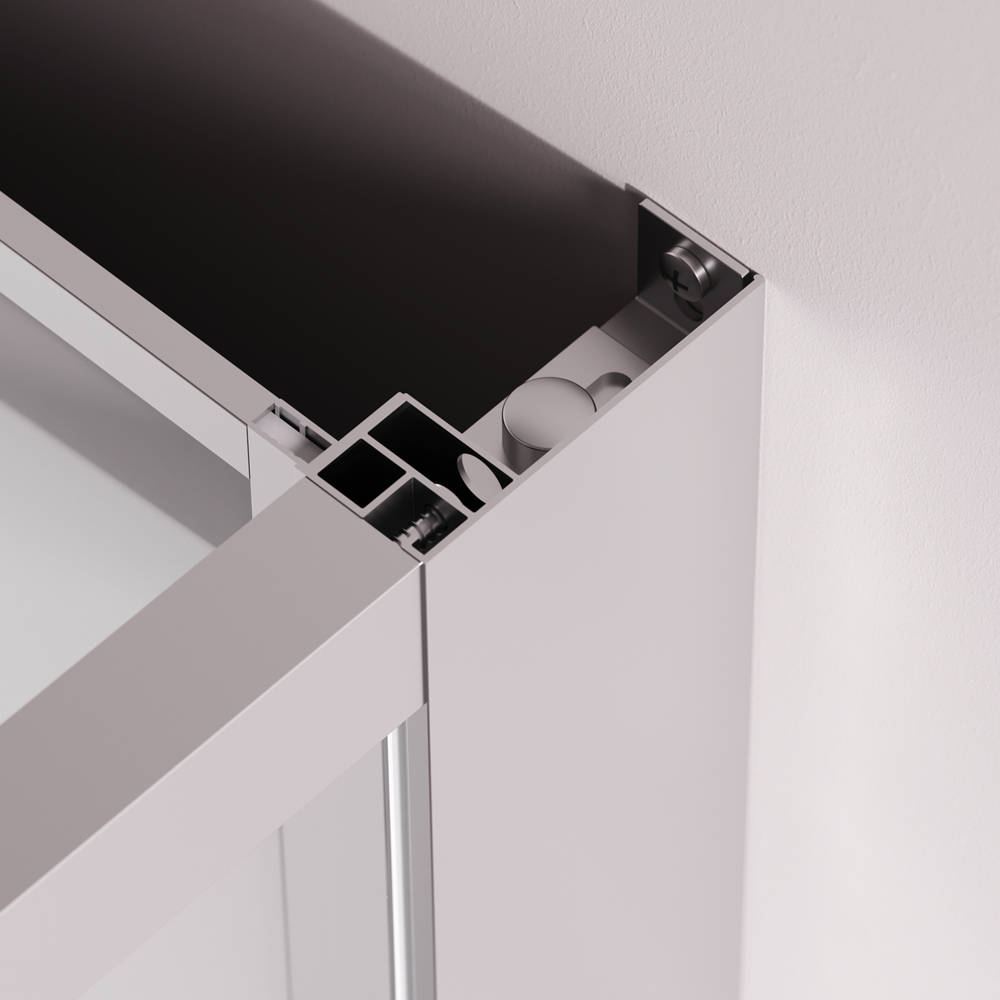 Душевая кабина 90x90 см, без гидромассажа Above W9XC-401A-9090MT, Хром, белый, прозрачное