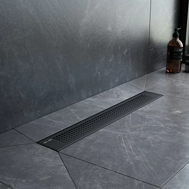 Душевой трап (лоток) 50 AM.PM PrimeFlow W02SC-P11-050-01BM комбинированный затвор с черной матовой решеткой