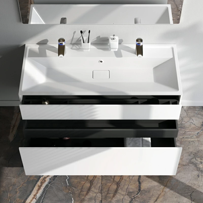 Тумба под раковину 120 AM.PM Inspire 2.0 M50AFHX1203WM подвесная белая матовая